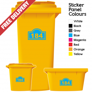 Wheelie Bin Sticker Numbers Arch Style (Pack Of 12)